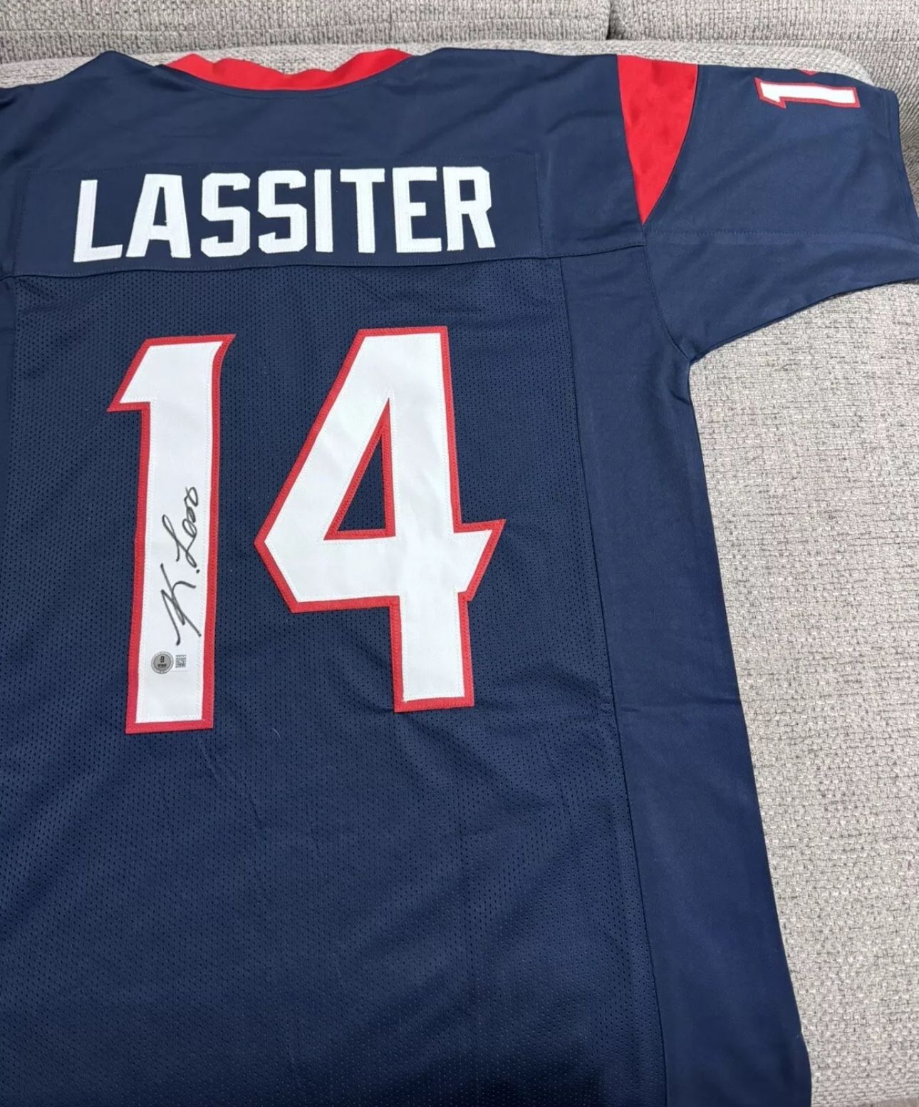Kamarri Lassiter Signed Autograph Custom Jersey - Beckett Coa - Houston Texans