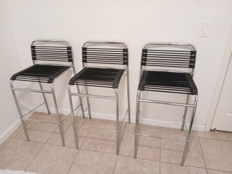 3 Euro Style Bungee Bar Stools - 30in. Tall