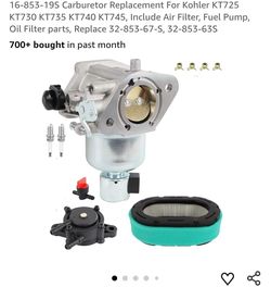 16-853-19S Carburetor Replacement For Kohler KT725 KT730 KT735 KT740 KT745 Replace 32-853-67-S, 32-853-63S