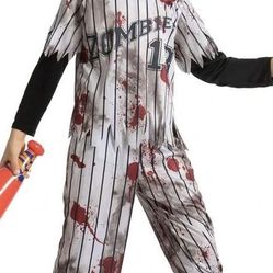 Halloween Costume Baseball Zombie Size L
