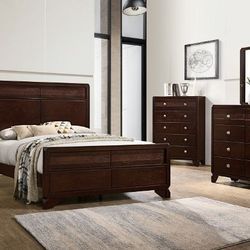 Queen Bed Frame  Dresser Mirror One Nightstand Free Local Delivery