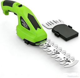 Cordless Hedge Trimmer & Grass Shears, 2 in 1 Electric Hedge Clippers/Grass Trimmer, Battery Hand Grass Cutter Bush Trimmer, 7.2V Hedge Shears for Gar