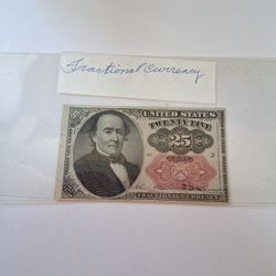 Fractional Currency 25 Cents 