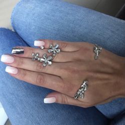 Set With Cubic Zircons Ring Bracelet Wedding jewelry