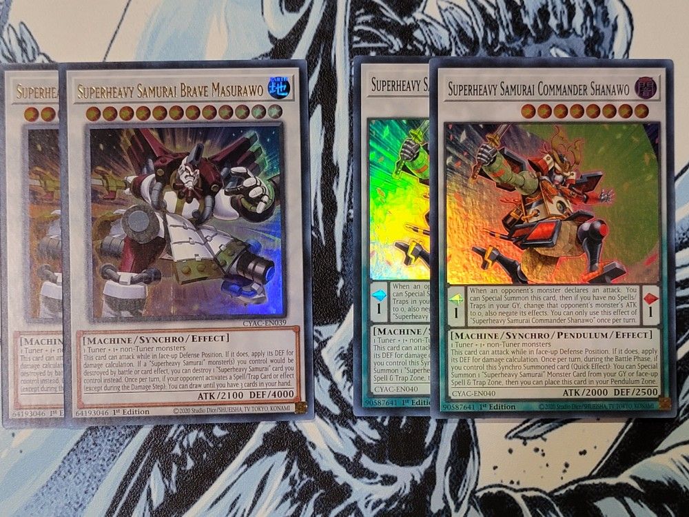 Yugioh! Superheavy Samurai Commander Shanawo/ Brave Masurawo 1st Edition Mint