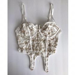 White Corset Top Size S