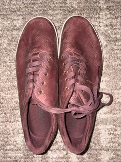 NOBULL Perforated Leather Trainer Low sneakers in a rich burgundy color way. NWOT; Men 7.5/W 9;