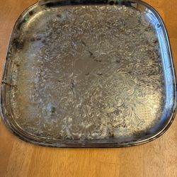 Oneida Square Silver Plated Platter. 