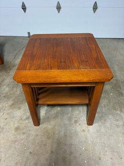 2 Solid Wood matching end tables