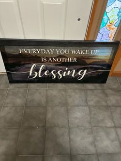 Large Inspirational Canvas Wall Art – “Everyday You Wake Up Is Another Blessing”