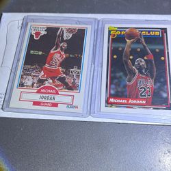 2-Michael Jordan Fleer 1990#26/1993 Topps#205!