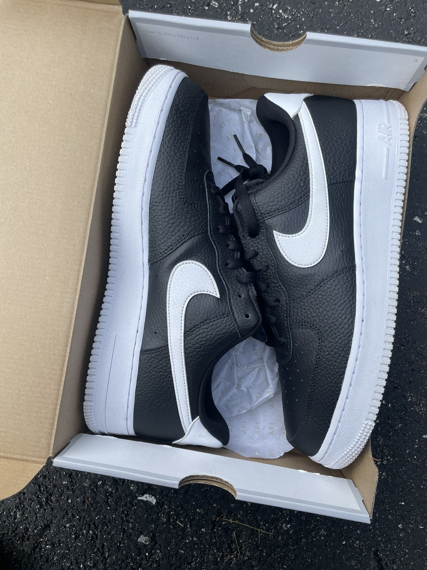 Nike Airforce One Black White Size 11.5 Mens Worn 3x Clean 