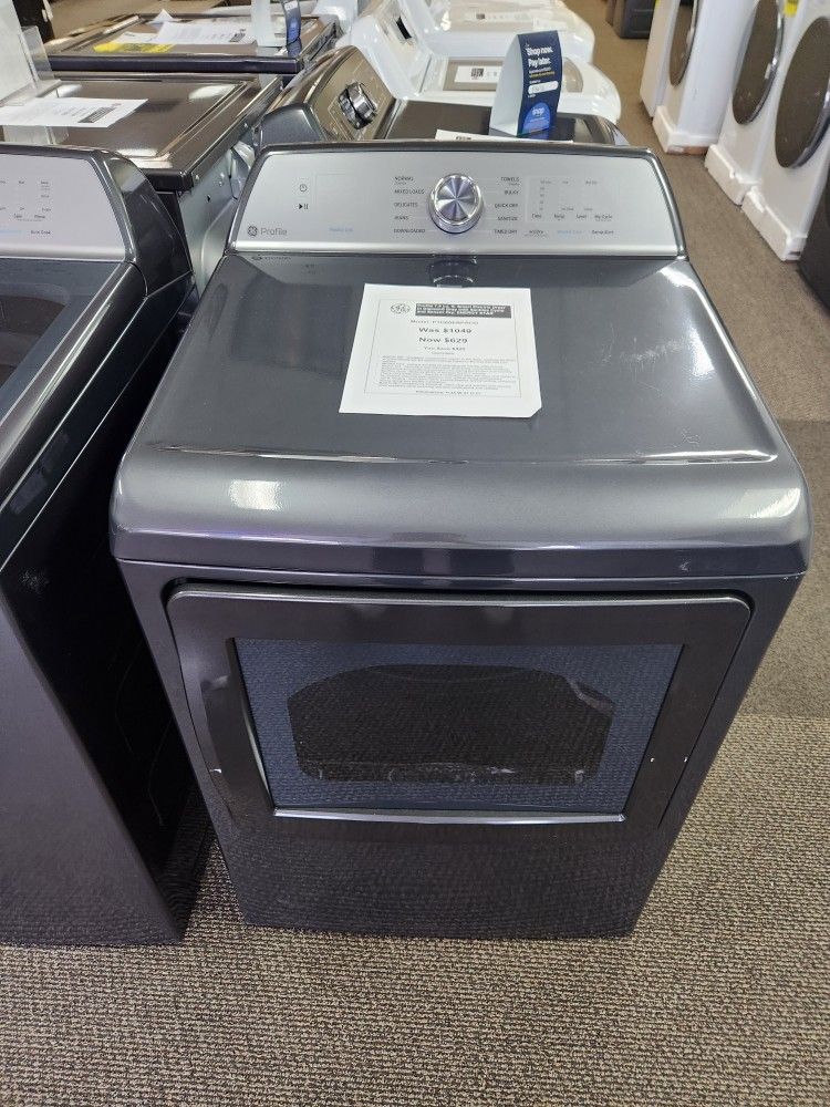 Profile 7.4 cu. ft. Smart Electric Dryer in Diamond Gray with Sanitize Cycle and Sensor Dry, ENERGY STAR