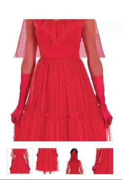 Halloween Costume Lydia Red Wedding Dress