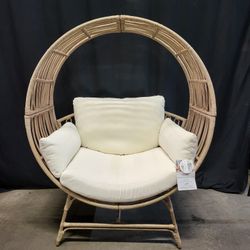 Wicker Round Patio Outdoor Chair with Cushions