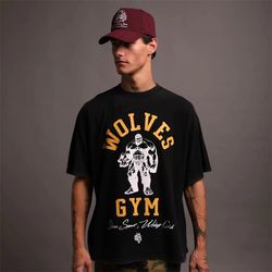 Darc Sport Marvel Hulk Wolves Gym Oversized Premium T Shirt