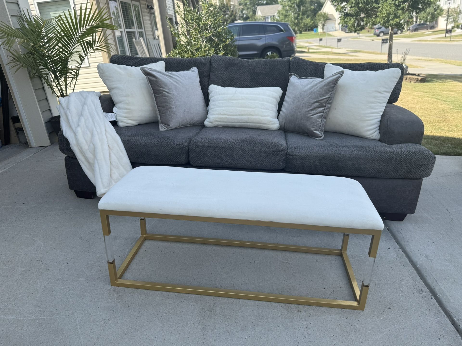 Oversized Grey Sofa