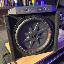 12” sub and amplifier plus bass boost control