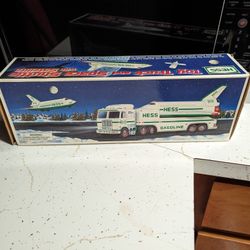 1999 Hess Toy Truck and Space Shuttle With Satellite