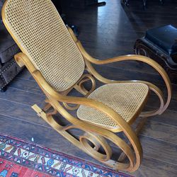 Carved Wood Rocking Chair 