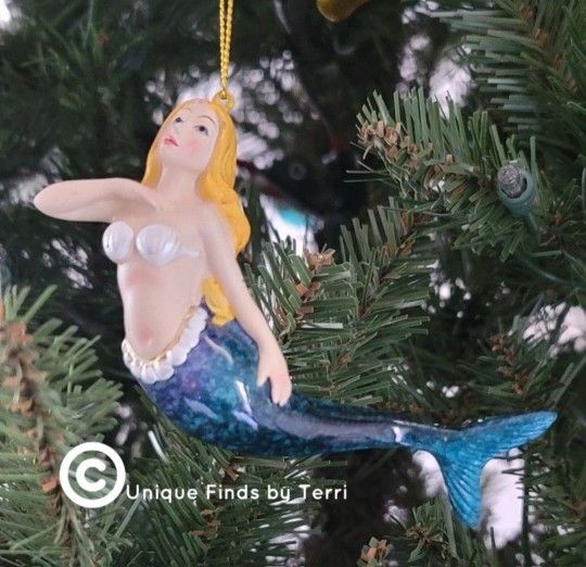 Brand New! 5" Mermaid Ornament Coastal Nautical | SHIPPING IS AVAILABLE