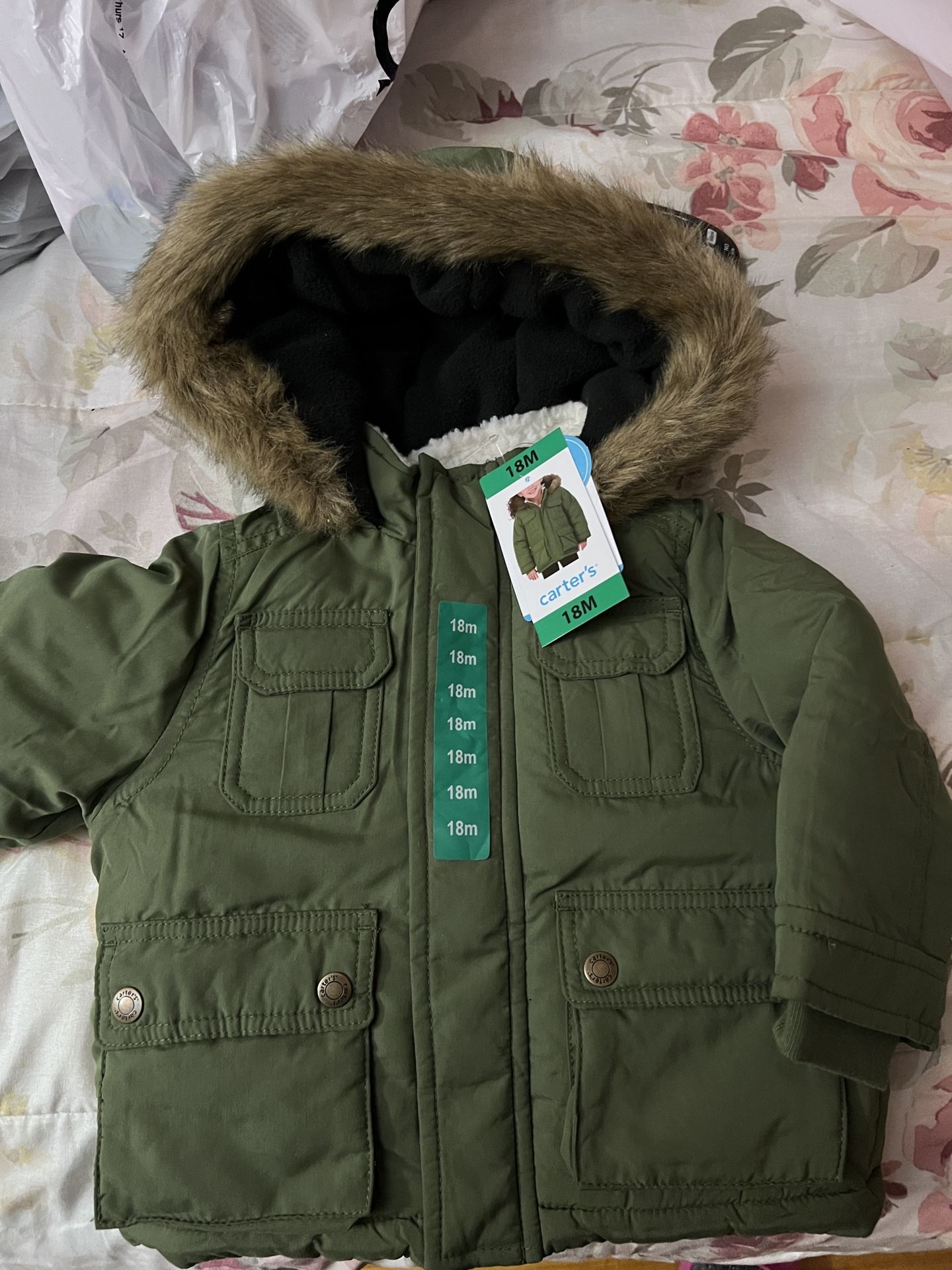 New carter’s winter jacket size 18month