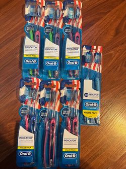 Oral-B Indicator Contour Clean Toothbrush Value Packs – Lot of 7