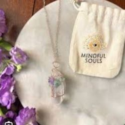 CRYSTAL QUARTZ WIRED TREE OF LIFE NECKLACE!