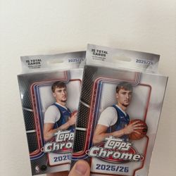 New/Sealed 2025-26 Topps Chrome NBA Hanger Boxes (2)