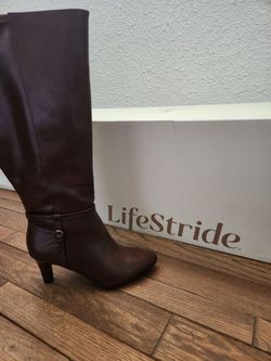 LifeStride Brown Knee-High Heeled Boot