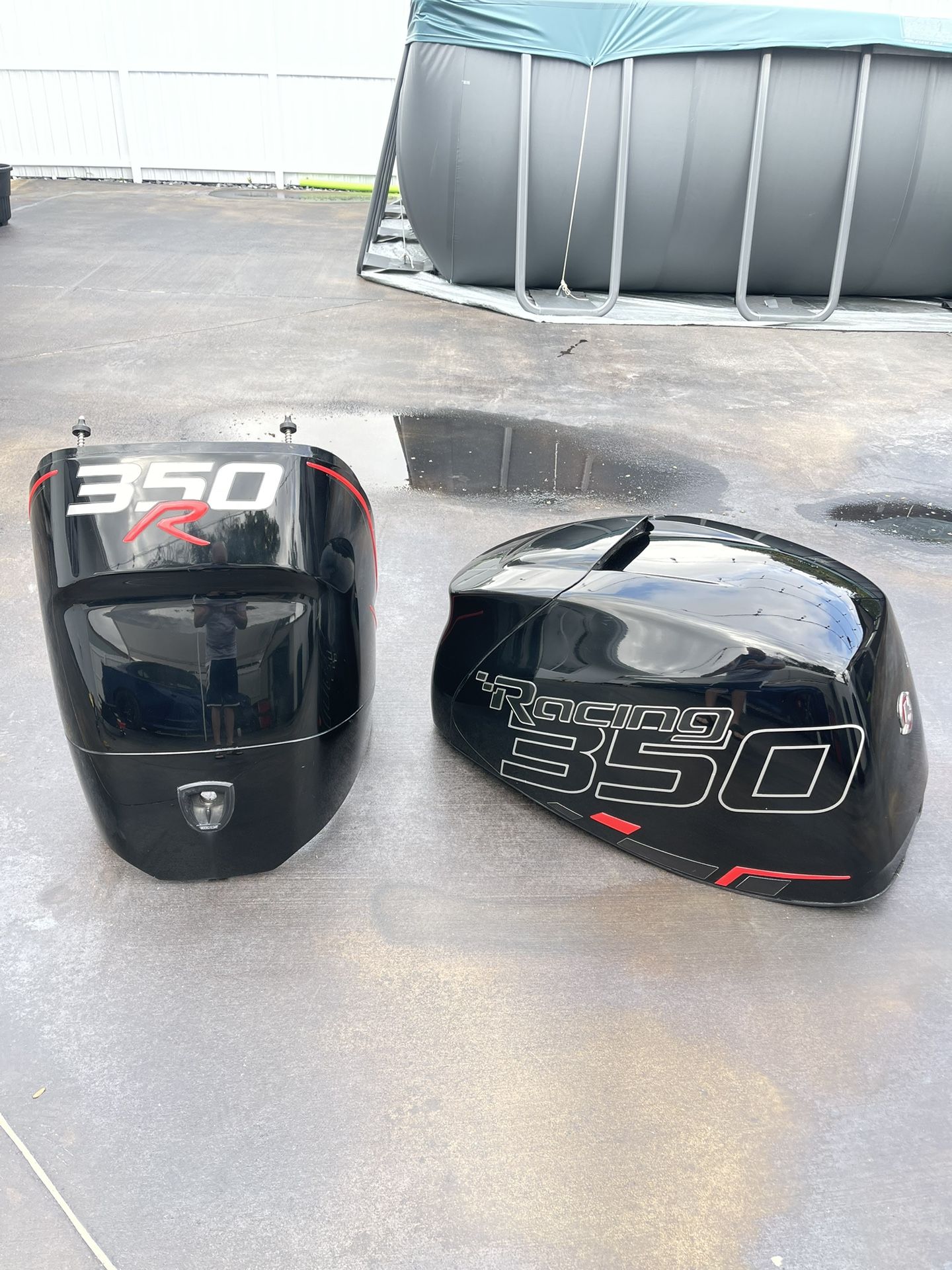 2018 Mercury Verado 350R Complete Cowling Set With Sci Upper Intake Cowling