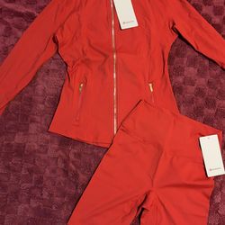 RED LULULEMON SET