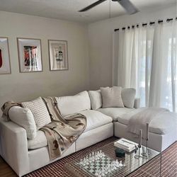 White Velvet Cloud Couch / Sectional