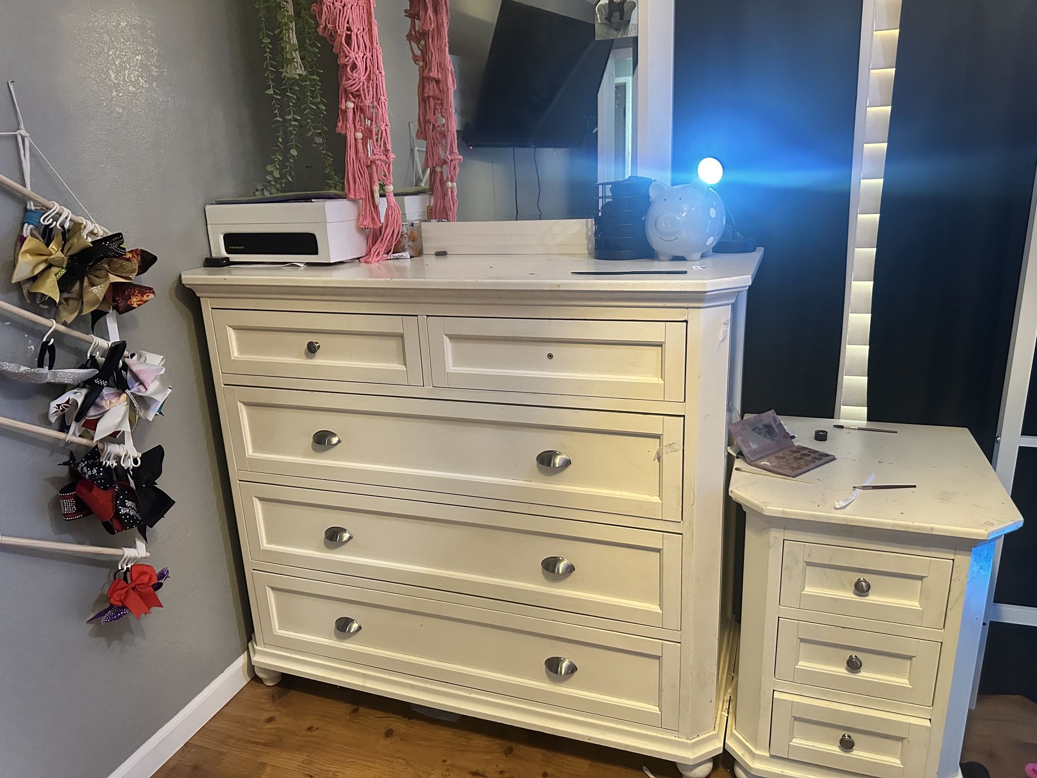 Large Dresser And Matching Night Stand