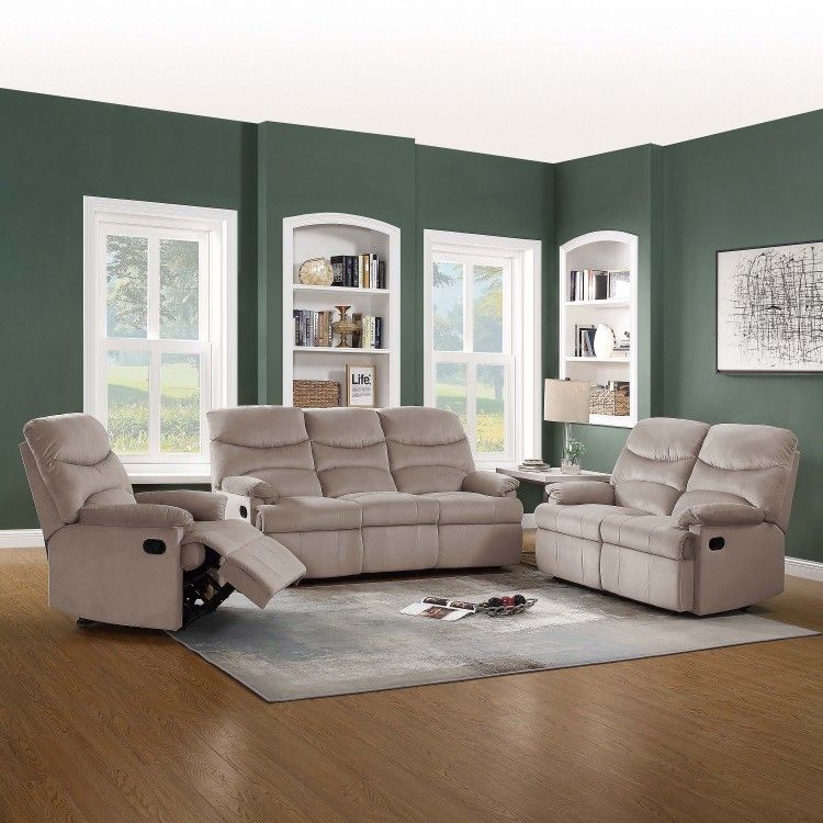 3pcs Recliner Sofa,Loveseat,chair set(manuel)