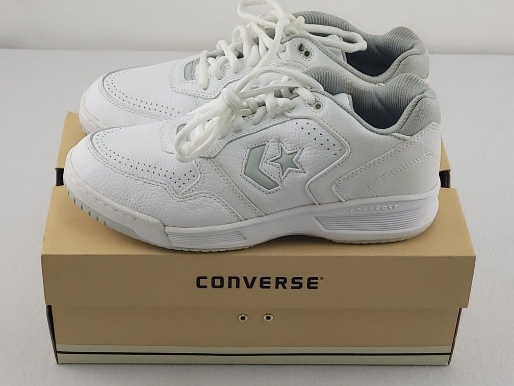 Converse White Grey Athletic Tennis Shoe Sneaker BB LO SE OX Men's 10 Wide