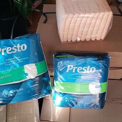 Presto underwear and briefs and bed pads