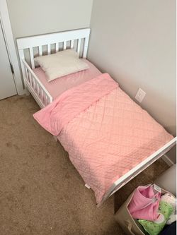 Toddler bed frame and mattress