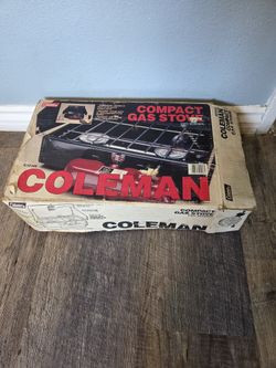 Vintage  Coleman 425F499 Two Burner Camp Stove w /Box 