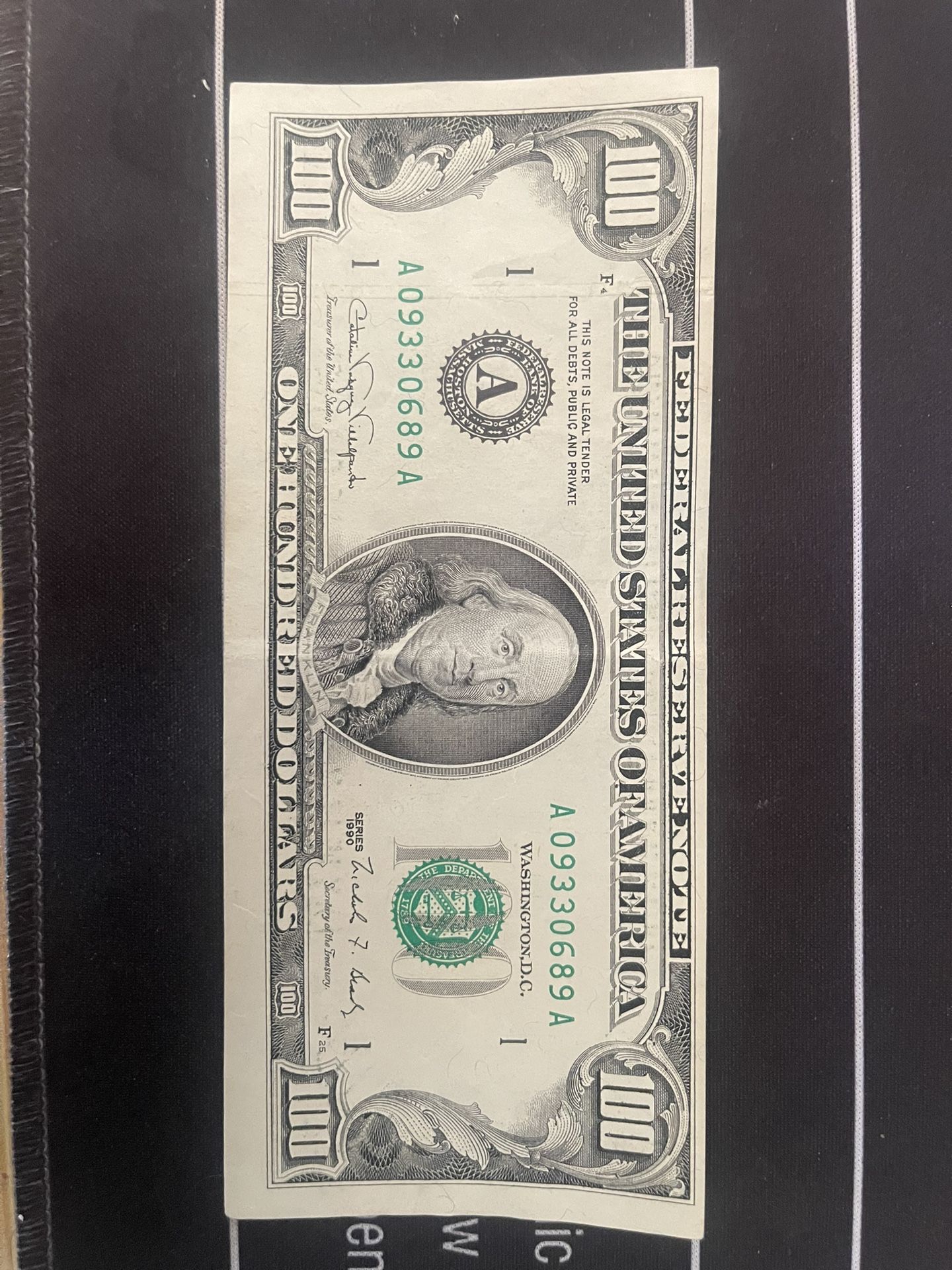 Collectors item, Old 100 bill 