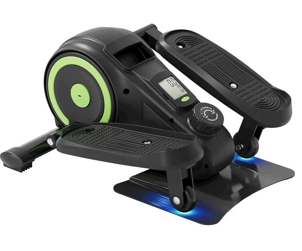 Under Desk Elliptical, Electric Ellipse Leg Exerciser as Seen on TV for Seniors, Pedal Exerciser Fully Assembled with 8 Resistance Levels, Portable Le