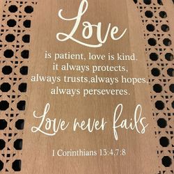 Love Is Patient wedding Sign
