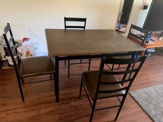 Dining table with four chairs