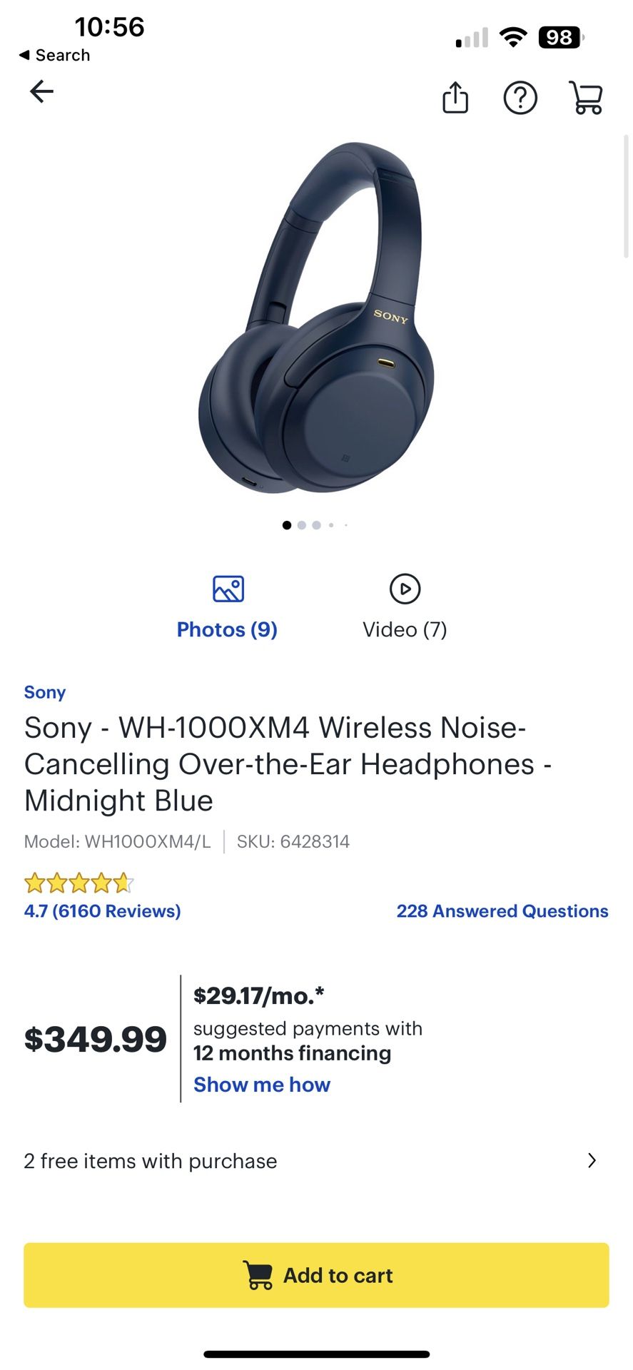 Sony Headphones Brand New