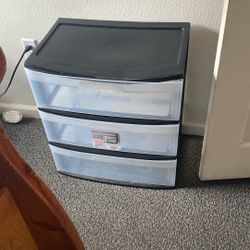 Plastic 3 Drawer Storage 