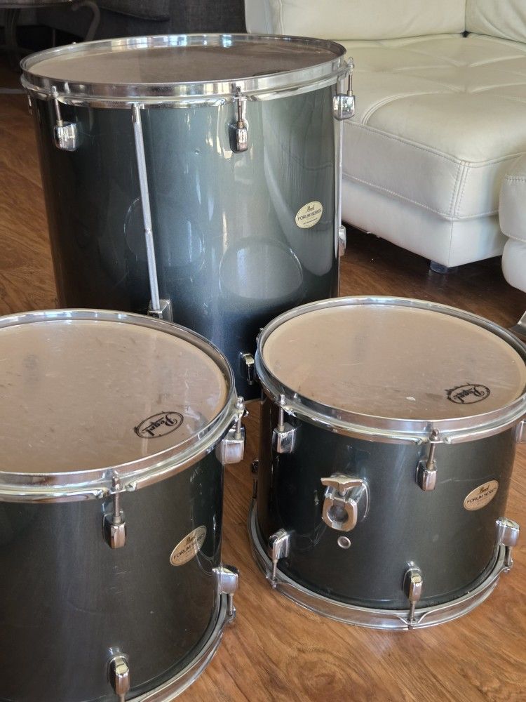Pearl Forum Series Drum Shells 3 Piece High Medium And Floor Tom 