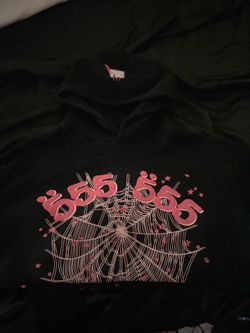 Sp5der Pink Angel 555 555 Beluga Hoodie