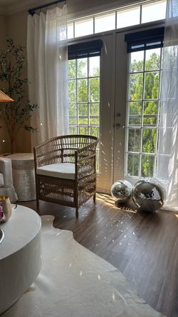 Serena and Lily style rattan chair