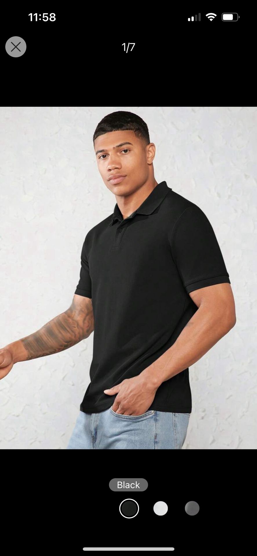 Black men’s shirt