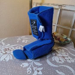DeRoyal Ankle Support Contracture Foam Boot With Sole Size D LeftFoot Drop Blue